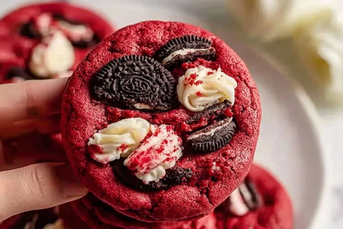Homemade Red Velvet Oreo Cookies