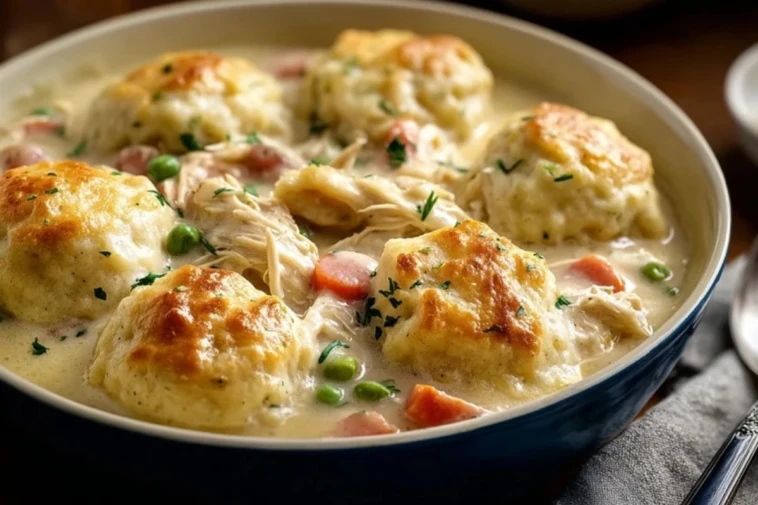 Easy Chicken And Dumplings With Biscuits