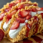 Strawberry Crunch Cheesecake Tacos