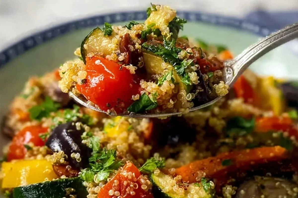 Mediterranean Quinoa Salad With Roasted Vegetables