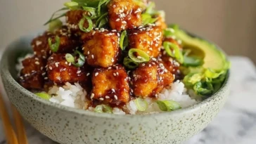 Mouthwatering Crispy Sticky Tofu