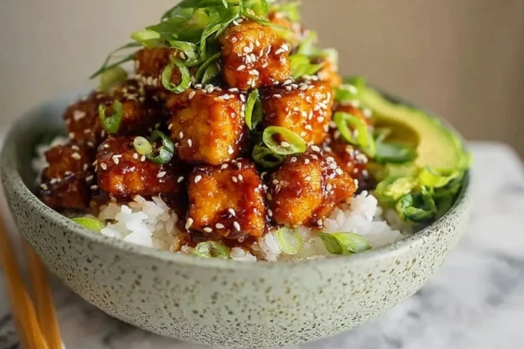 Mouthwatering Crispy Sticky Tofu