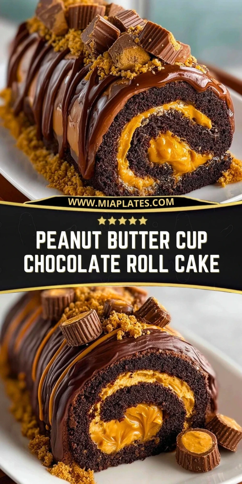 Peanut Butter Cup Chocolate Roll Cake (2)