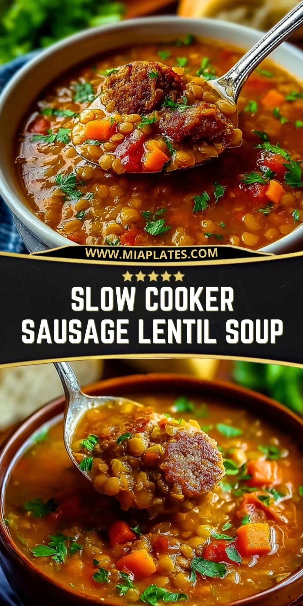 Slow Cooker Sausage Lentil Soup (2)