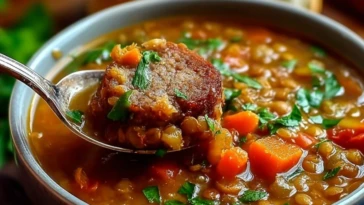 Slow Cooker Sausage Lentil Soup