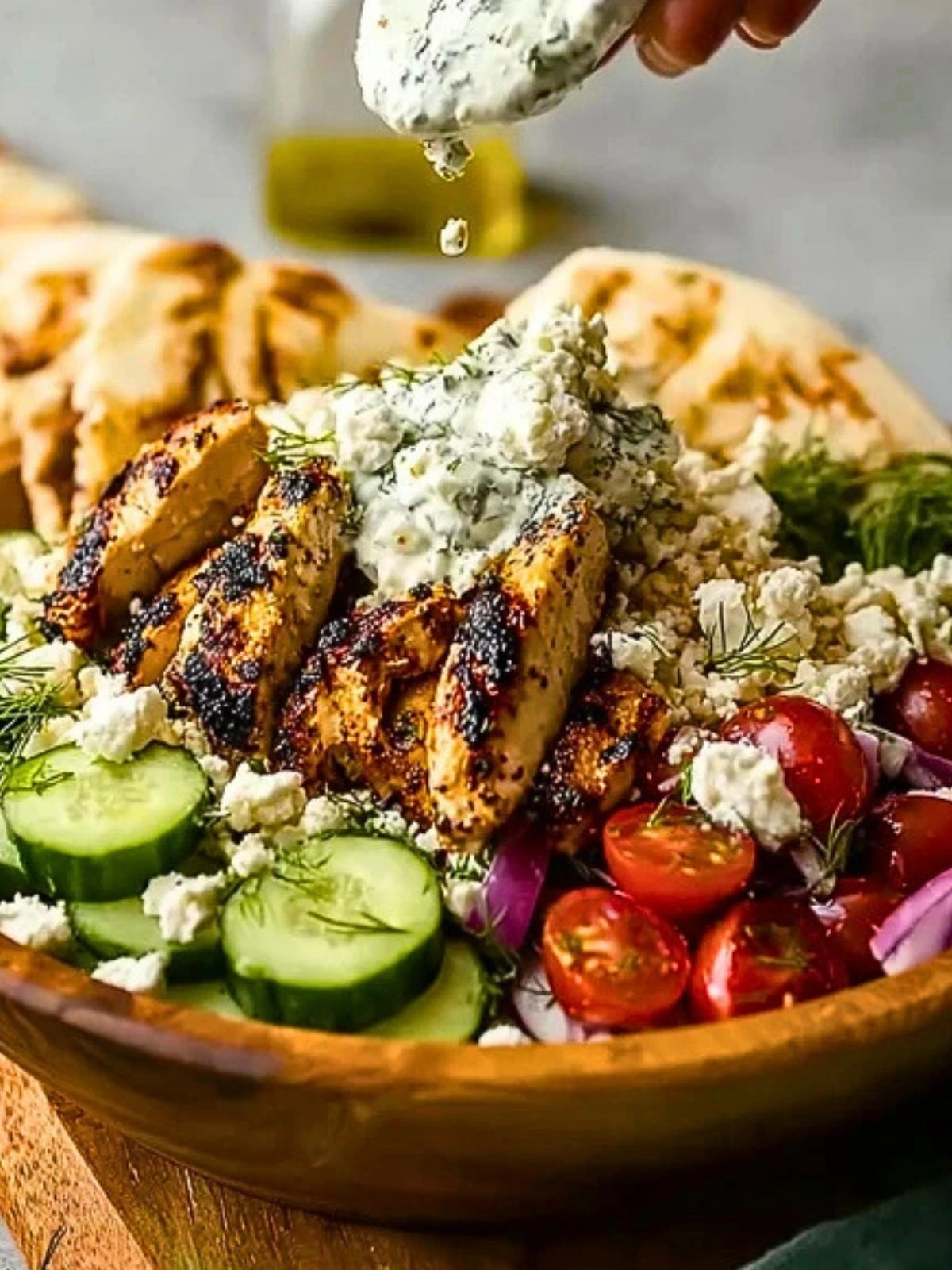 Classic Greek Chicken Gyro Bowls (1)