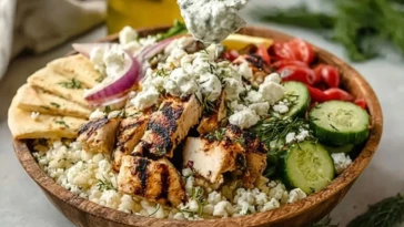 Classic Greek Chicken Gyro Bowls