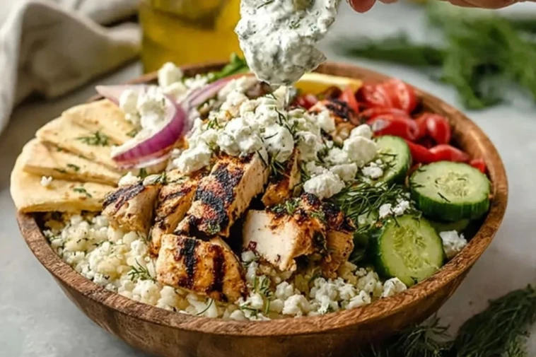 Classic Greek Chicken Gyro Bowls