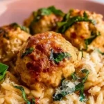 Juicy Marry Me Chicken Meatballs Orzo