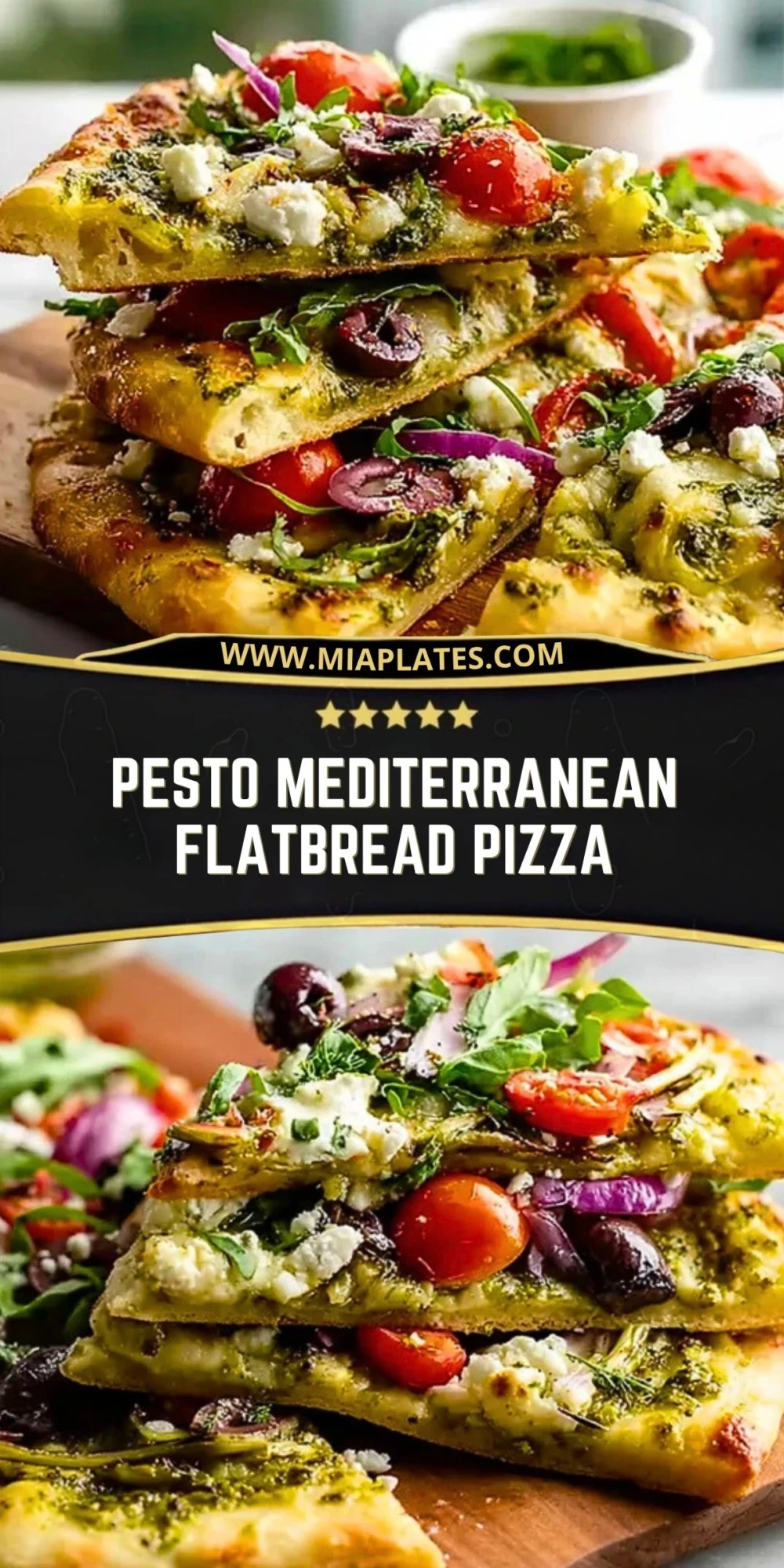 Pesto Mediterranean Flatbread Pizza (2)