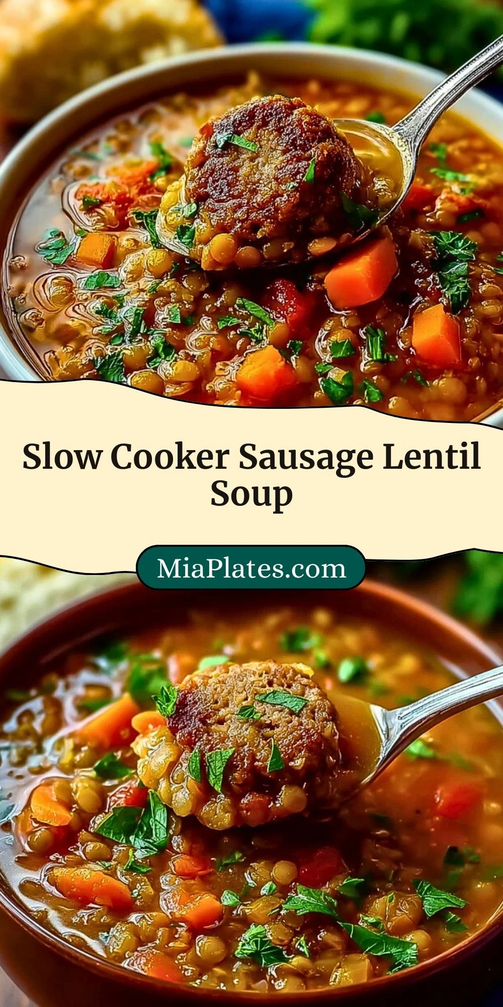 Slow Cooker Sausage Lentil Soup (3)