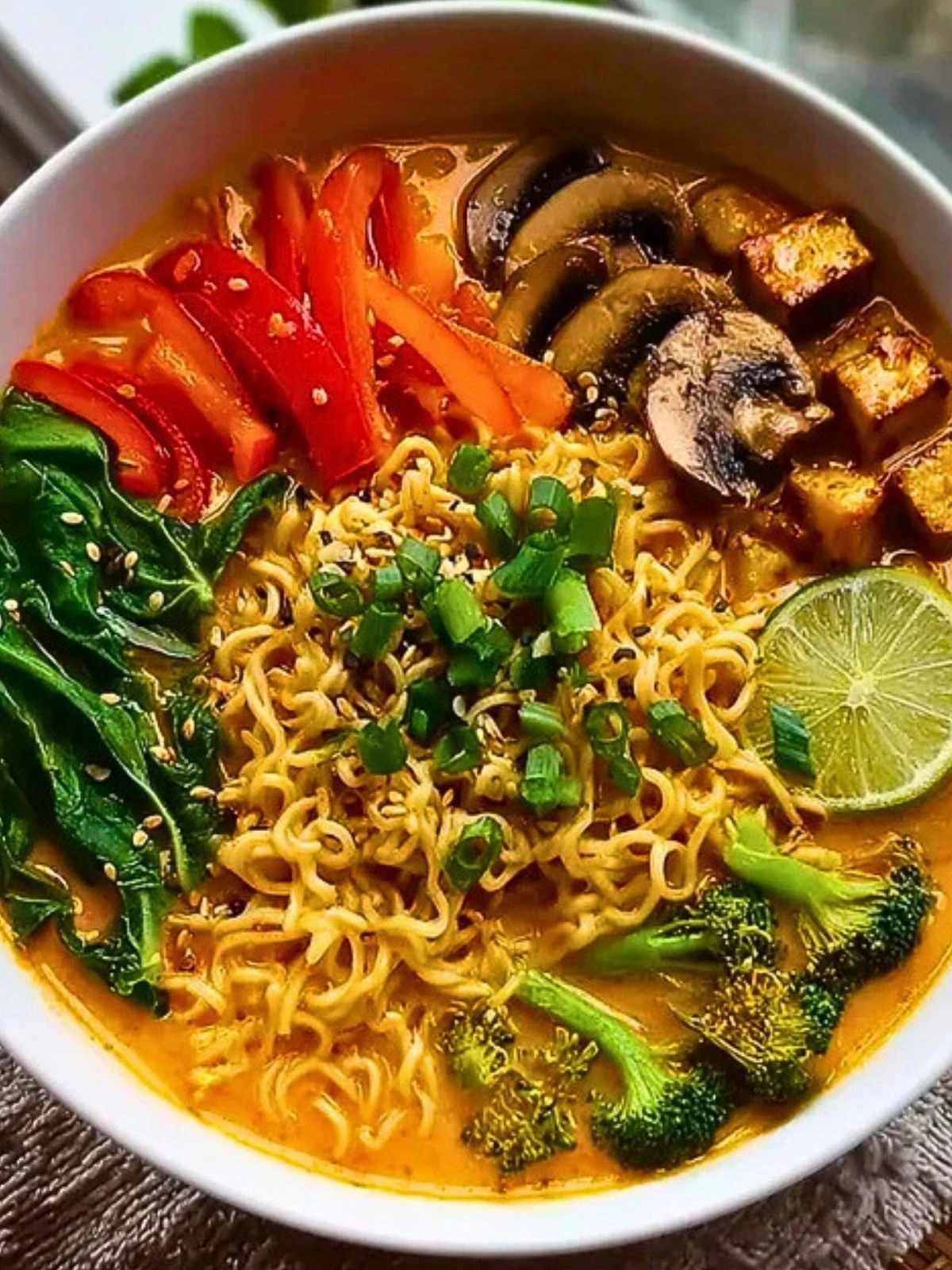 Easy Vegan Thai Red Curry Ramen (1)
