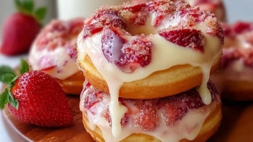 Strawberry Cheesecake Donuts