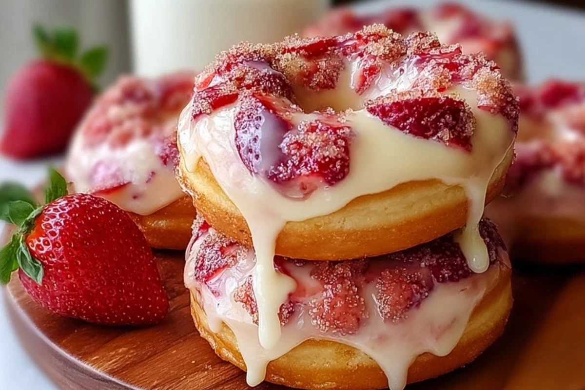Strawberry Cheesecake Donuts