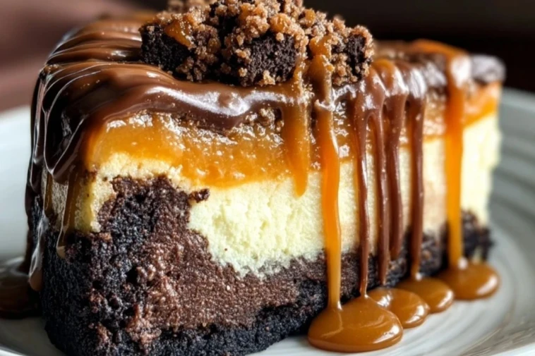 Caramel Brownie Cheesecake Bliss
