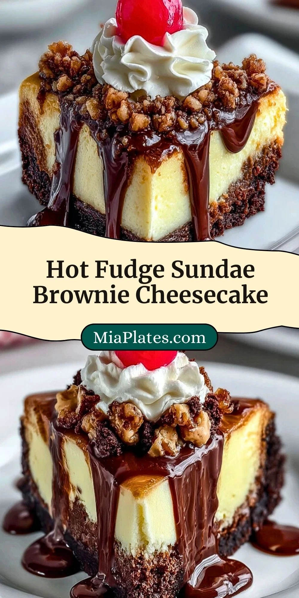 Hot Fudge Sundae Brownie Cheesecake (3)