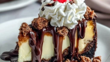 Hot Fudge Sundae Brownie Cheesecake