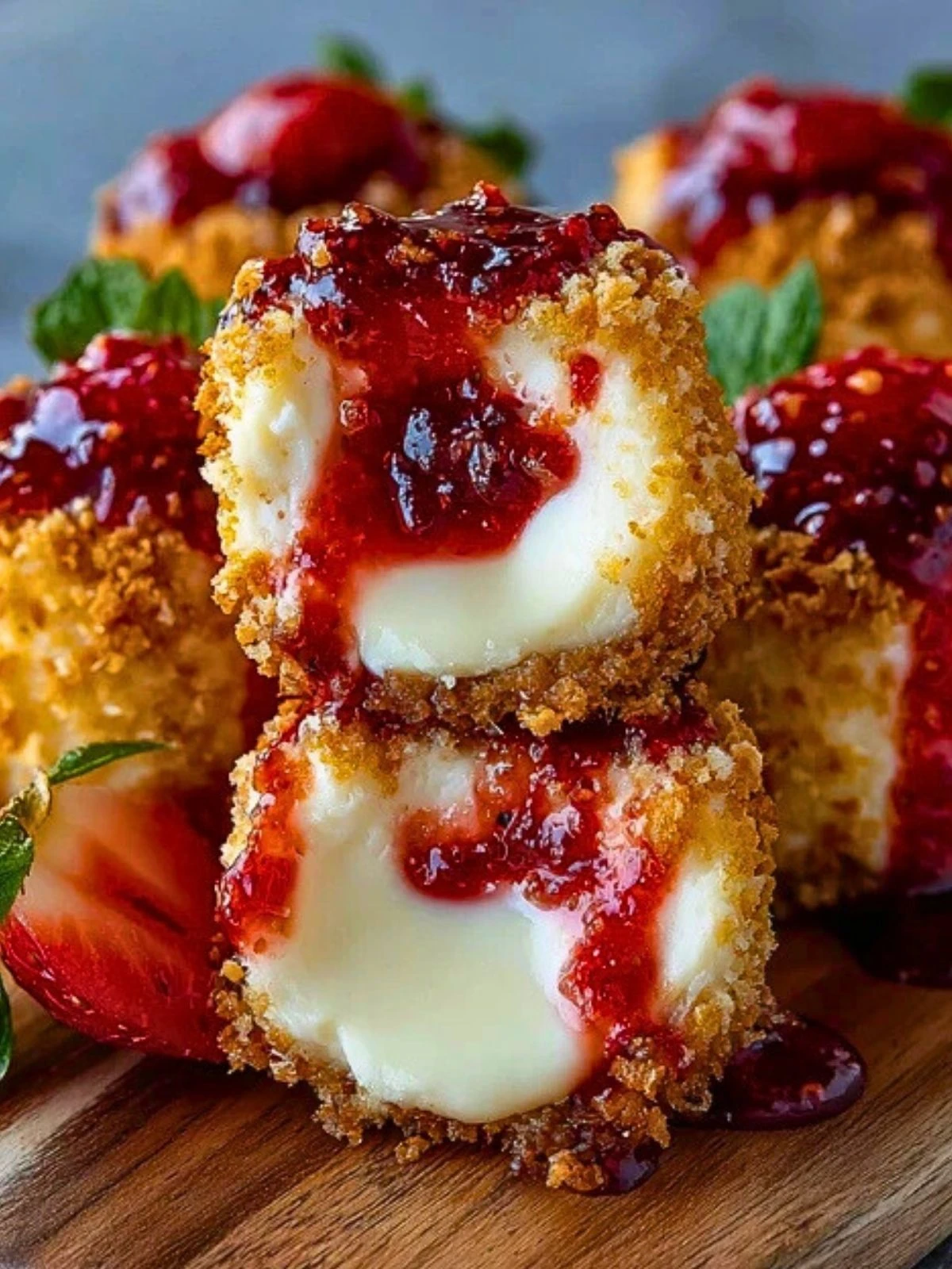 Strawberry crunch cheesecake bites (1)