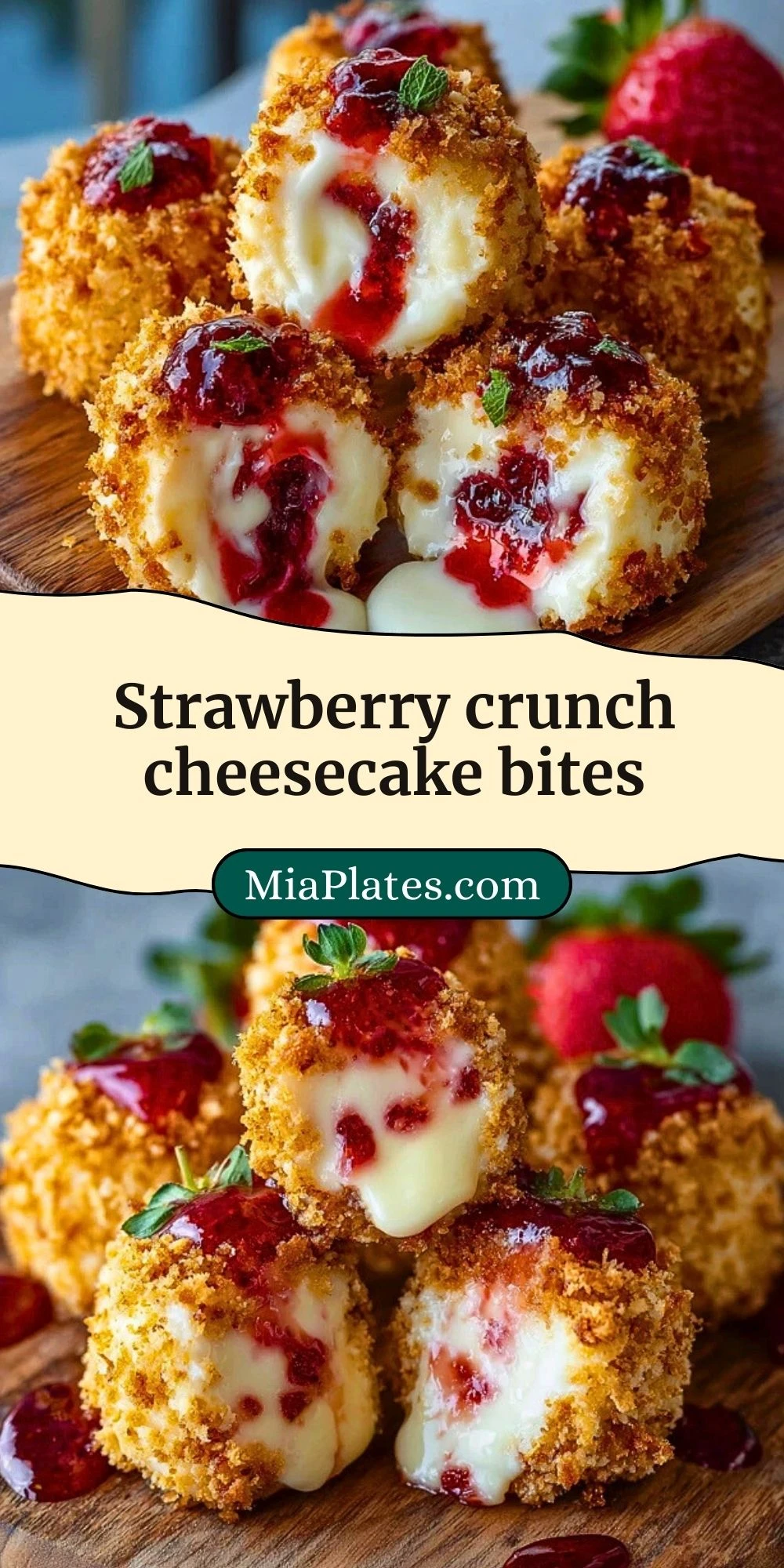Strawberry crunch cheesecake bites (3)