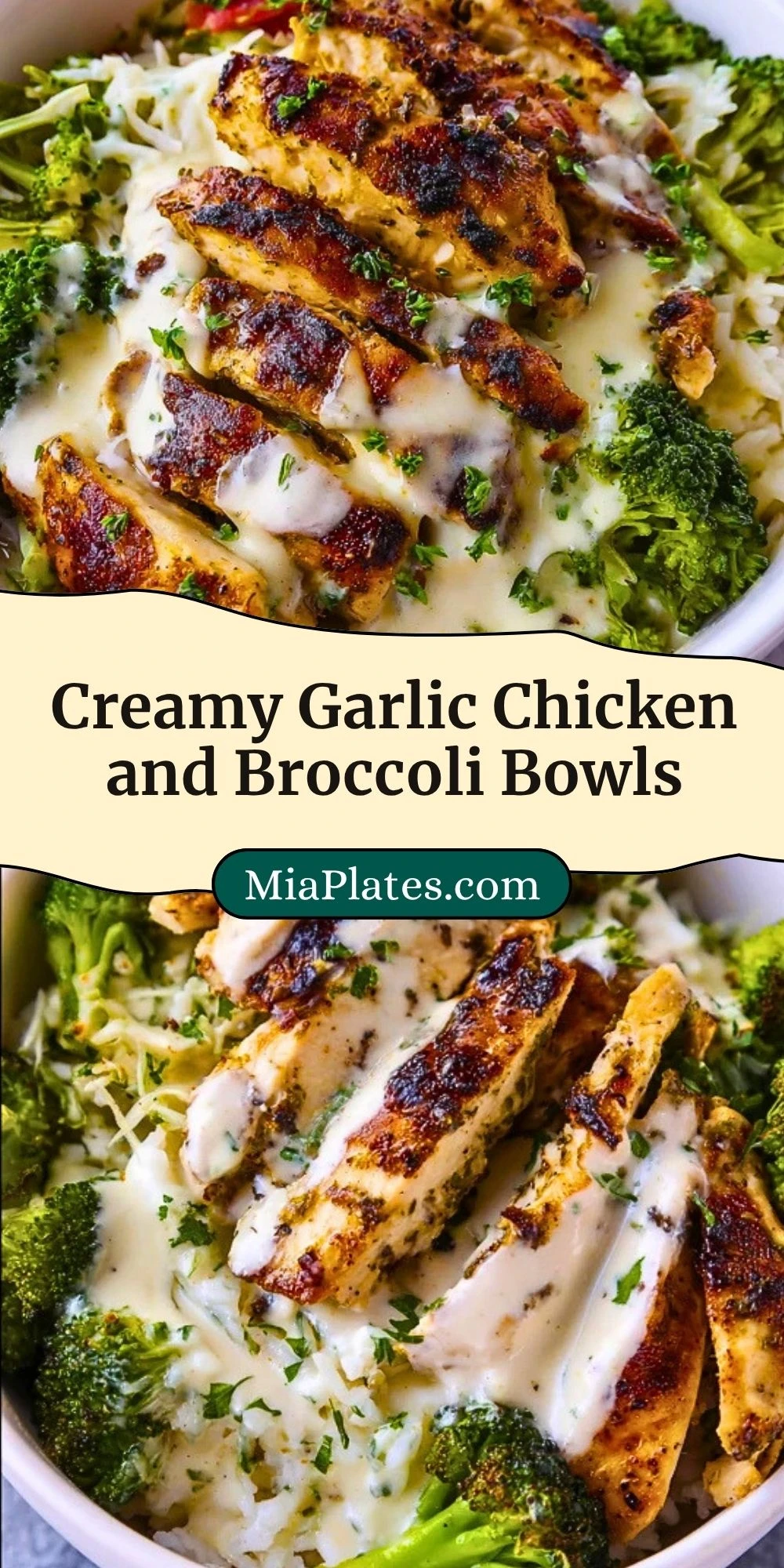 Creamy Garlic Chicken and Broccoli Bowls (3)