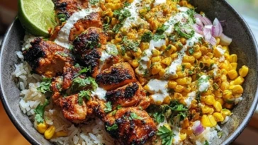 Street Corn Chicken Rice Bowl