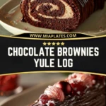 Chocolate Brownies Yule Log (4)