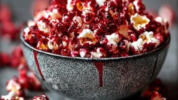 Halloween Bloody Red Velvet Popcorn