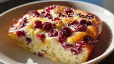 Cottage Cheese Cranberry Orange Breakfast Bake