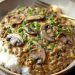 Lentil Mushroom Stroganoff