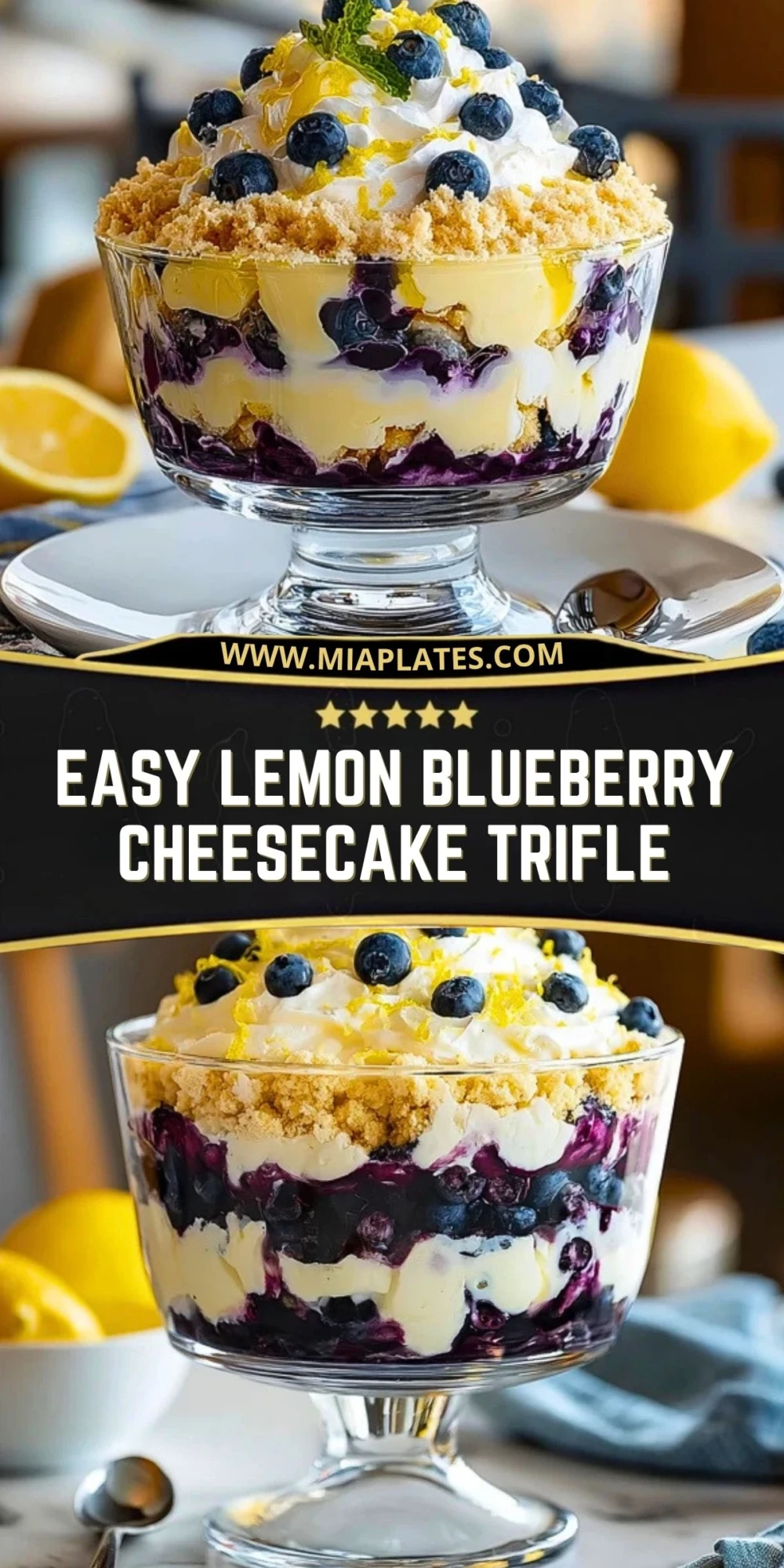 Easy Lemon Blueberry Cheesecake Trifle (2)