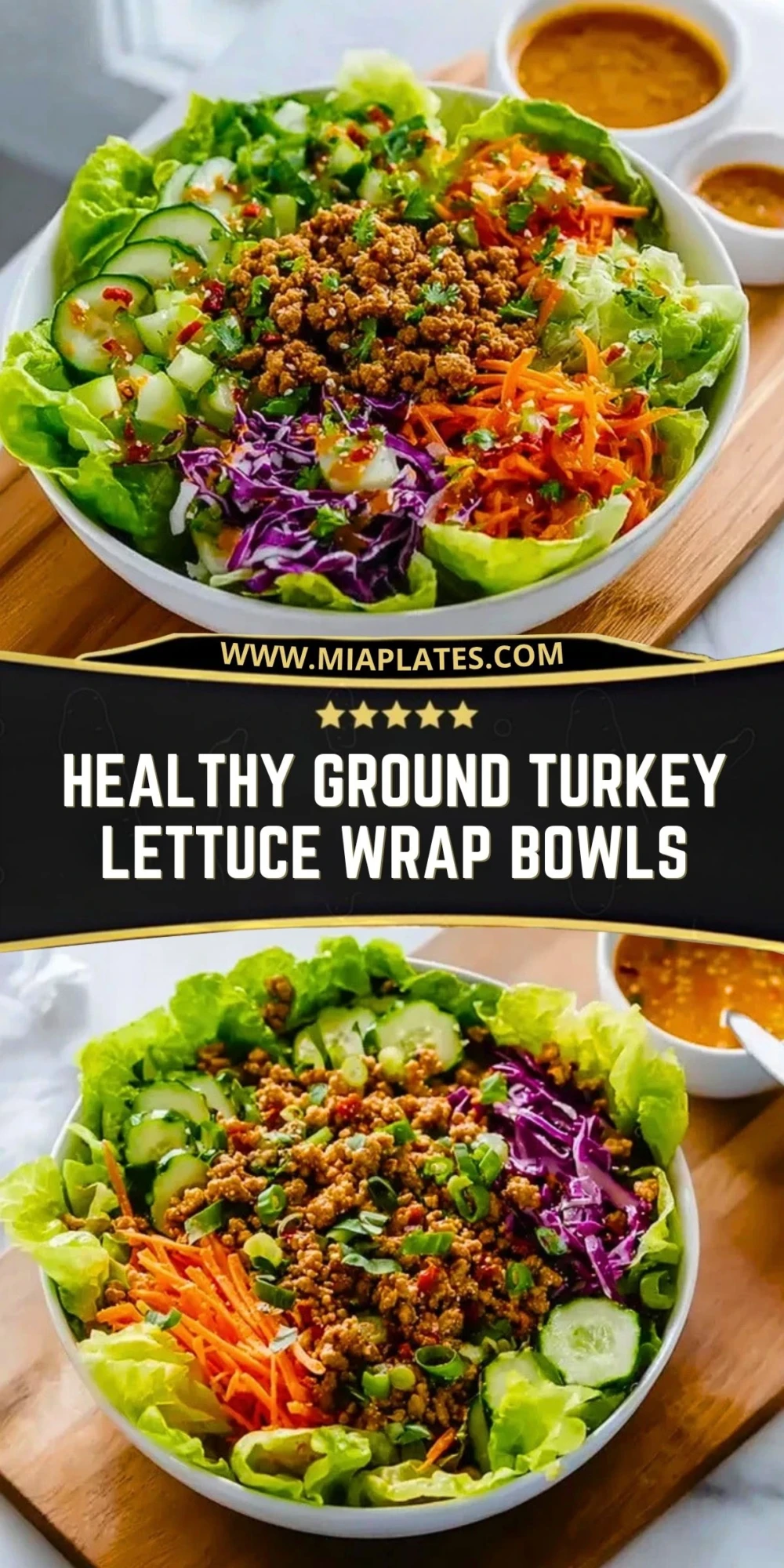 Healthy Ground Turkey Lettuce Wrap Bowls (2)