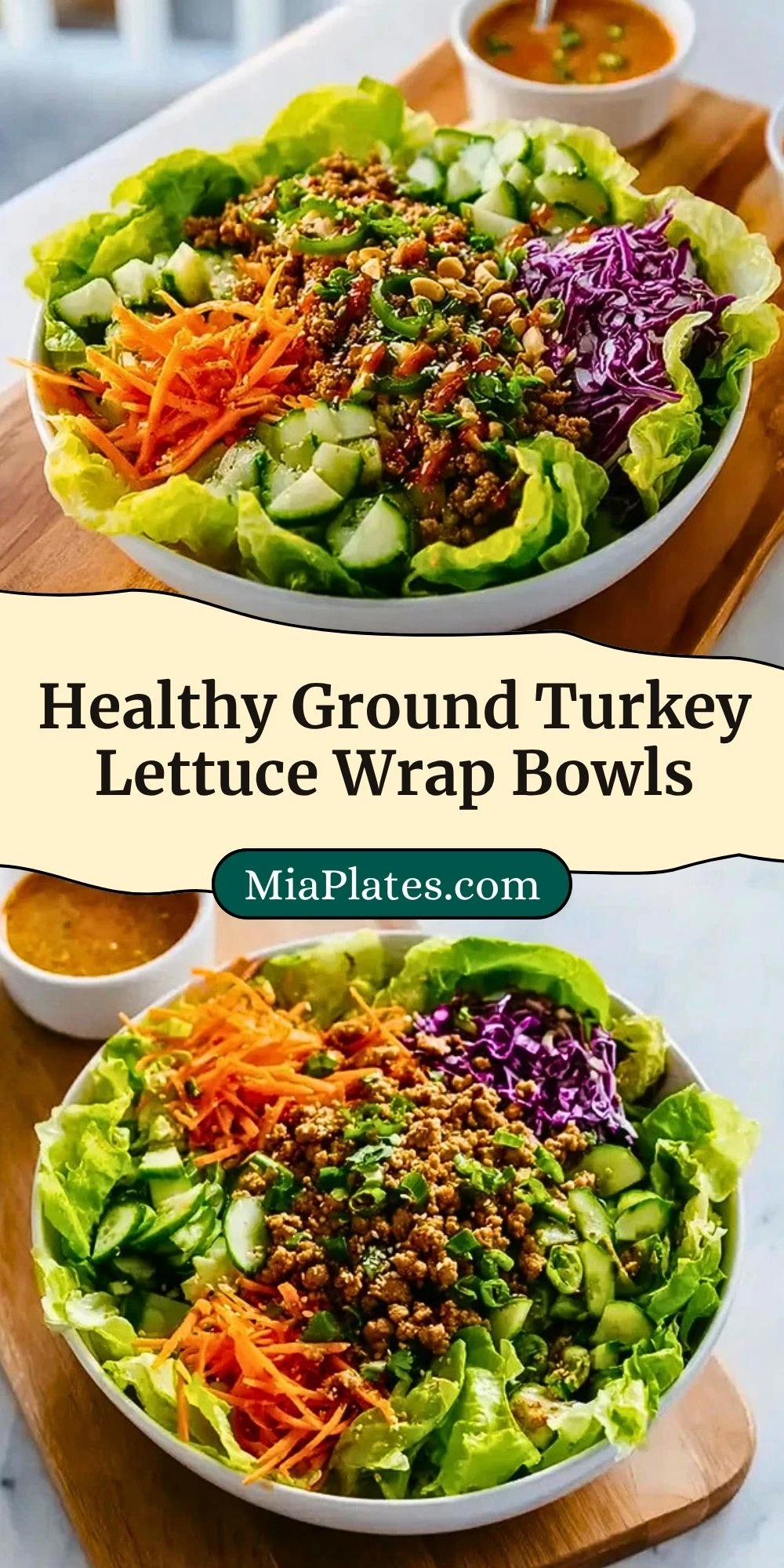 Healthy Ground Turkey Lettuce Wrap Bowls (3)