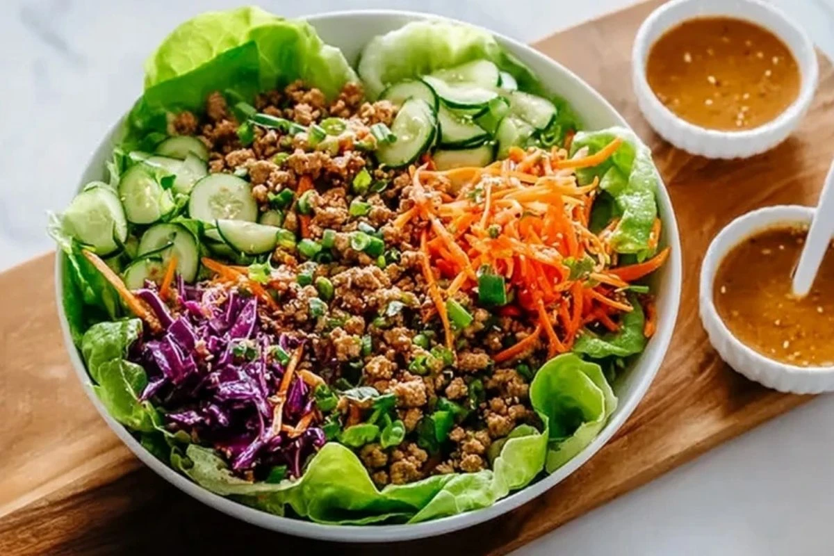 Healthy Ground Turkey Lettuce Wrap Bowls
