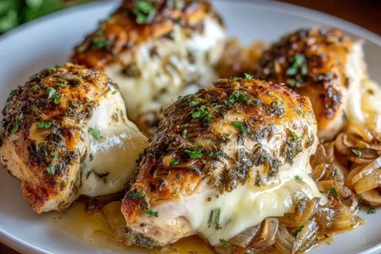 French Onion Stuffed Chicken
