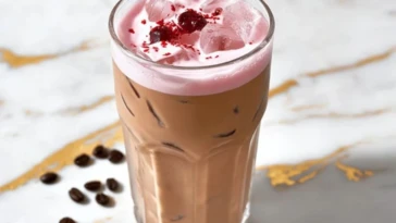 Iced Cherry Chai Latte