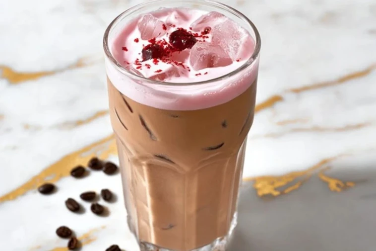 Iced Cherry Chai Latte