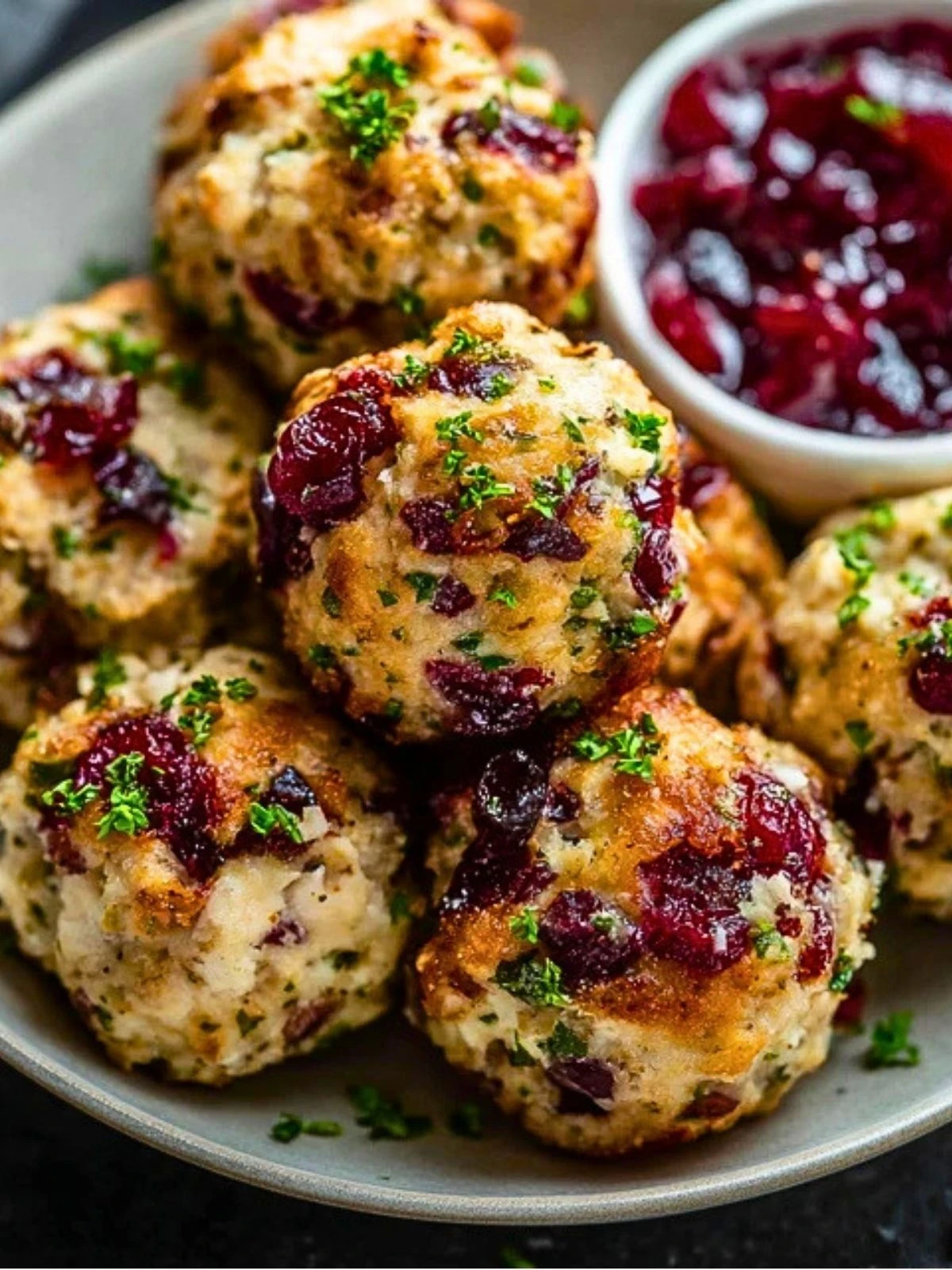 Irresistible Cranberry Turkey Stuffing Balls (1)
