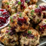 Irresistible Cranberry Turkey Stuffing Balls