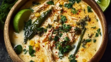 Creamy Chicken Poblano Soup