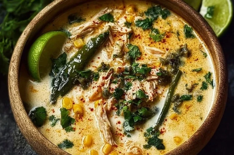 Creamy Chicken Poblano Soup
