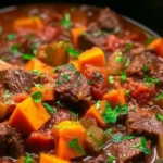 Crockpot Sweet Potato Beef Stew
