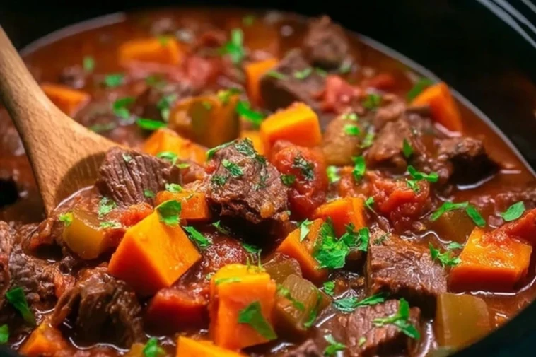 Crockpot Sweet Potato Beef Stew