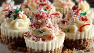 No Bake Christmas Mini Cheesecakes