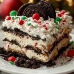 No-Bake Christmas Oreo Lasagna
