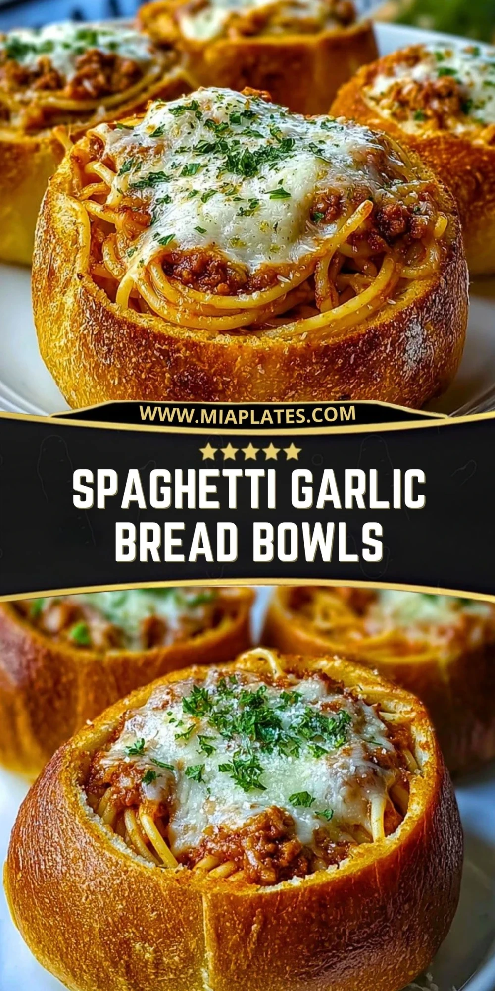 Spaghetti Garlic Bread Bowls (2)