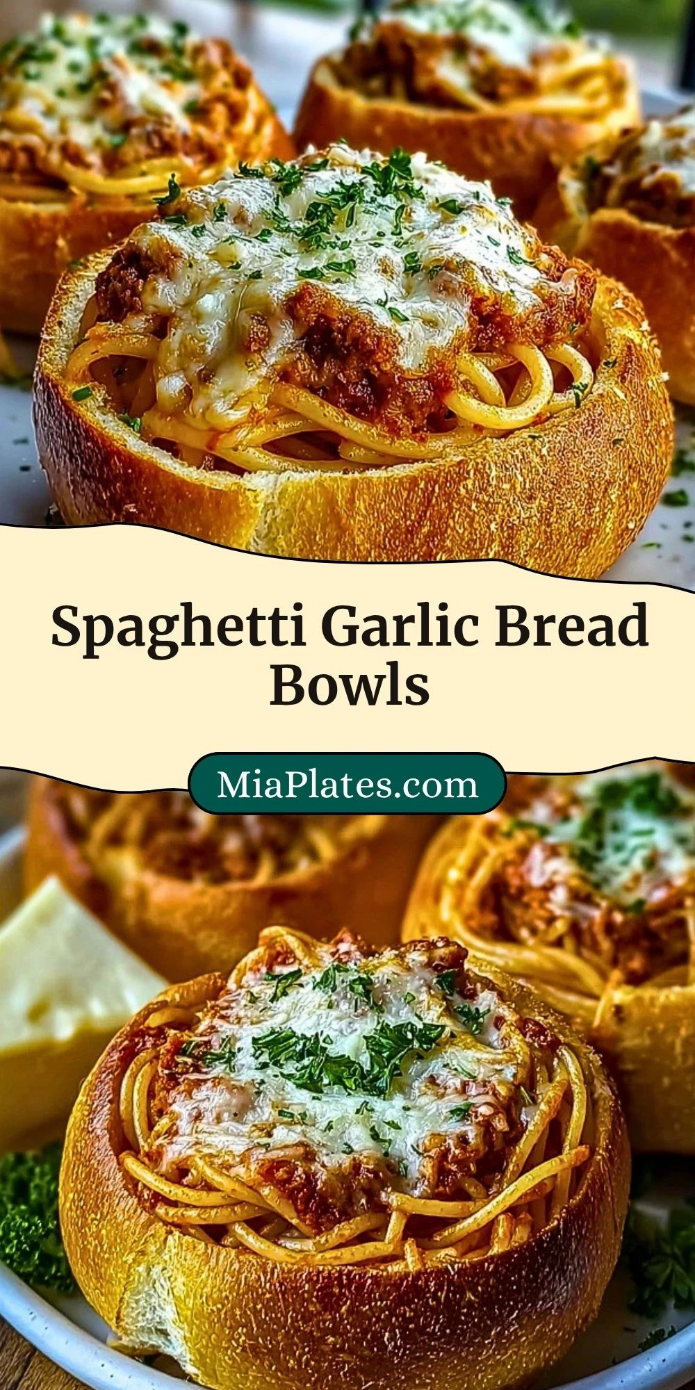 Spaghetti Garlic Bread Bowls (3)