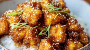Crispy Honey Garlic Tofu
