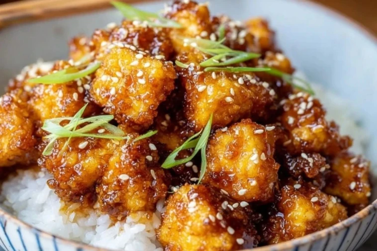 Crispy Honey Garlic Tofu