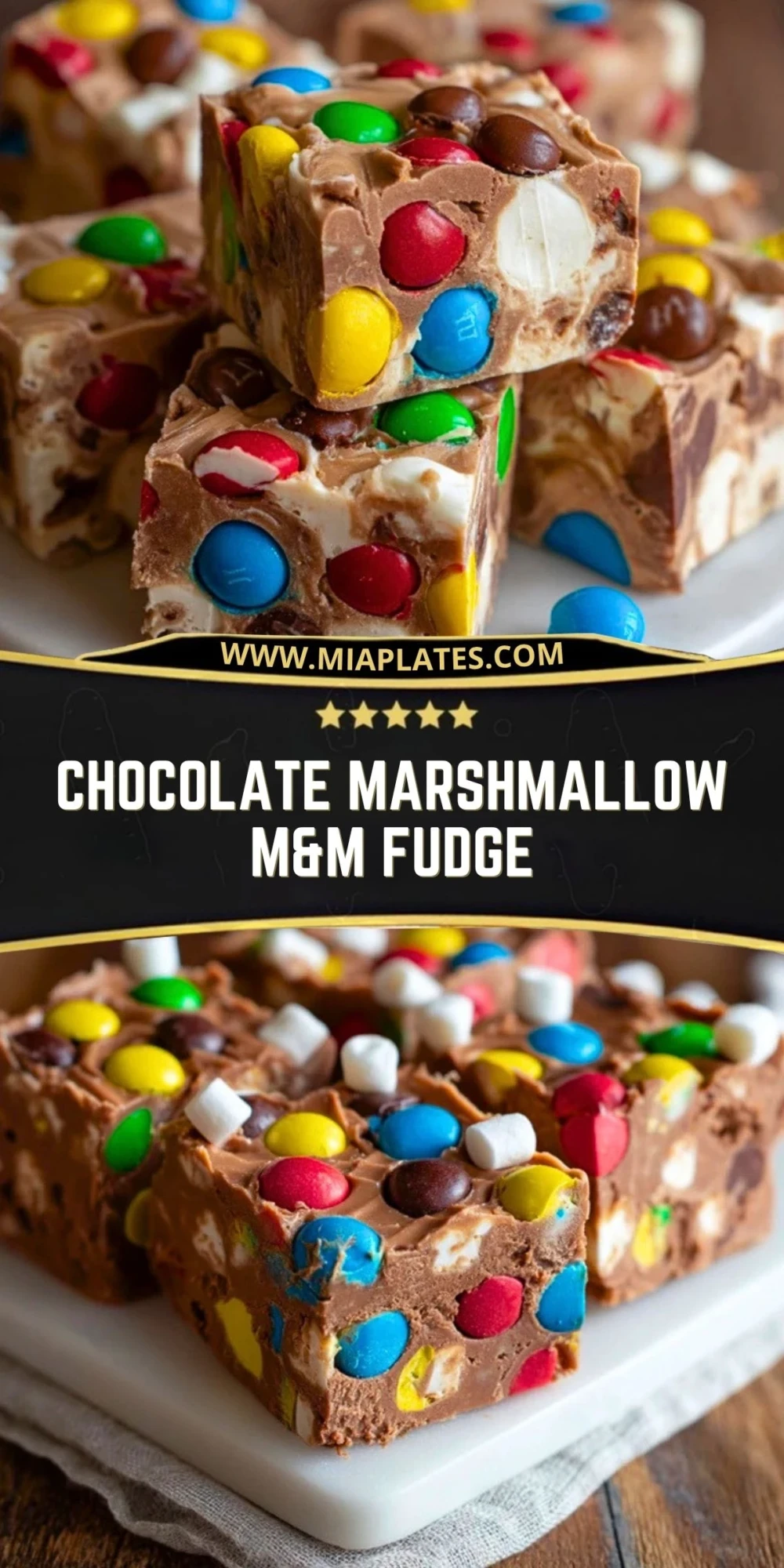 Chocolate Marshmallow M&M Fudge (2)