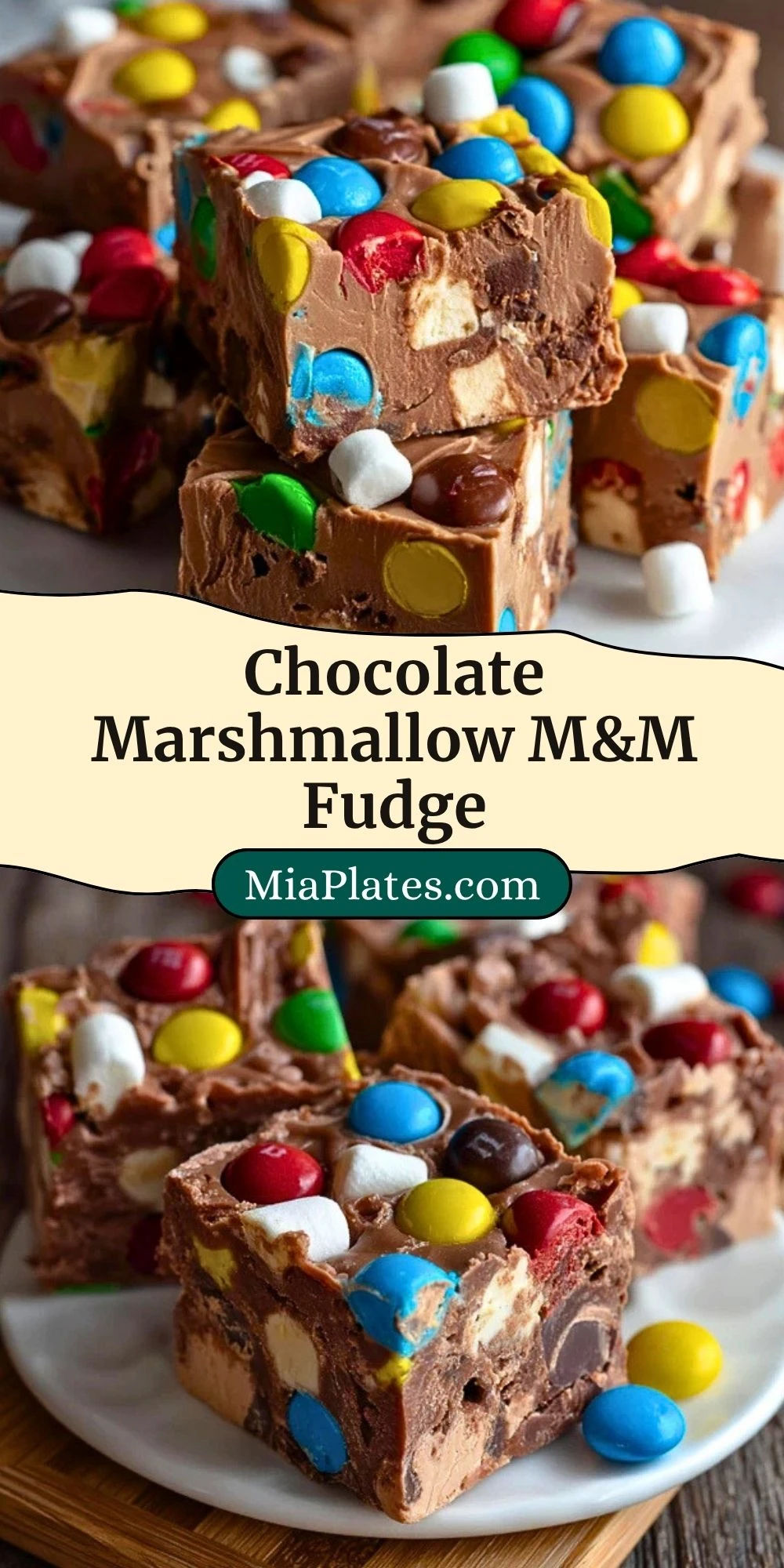 Chocolate Marshmallow M&M Fudge (3)
